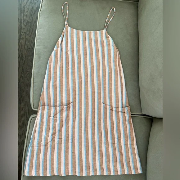 Billabong Women’s Woven Striped Mini Sundress Dress gently used - Picture 3 of 7